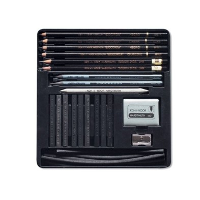 Material Bellas Artes – pintura-y-dibujo - Estuche de dibujo Giocconda Koh-i-Noor (24 piezas) | totenart.com