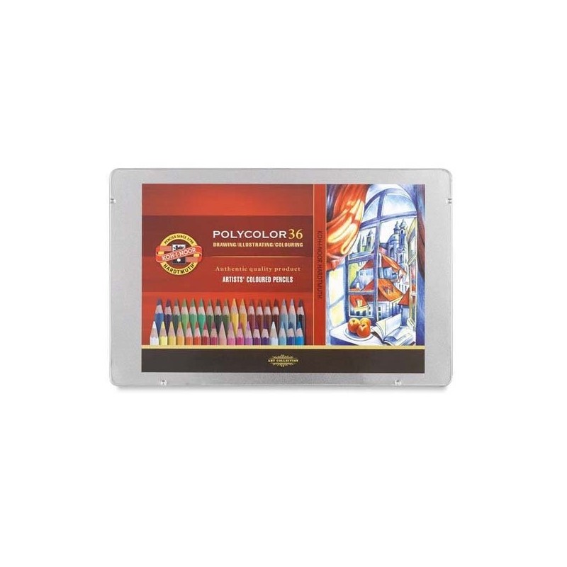 Material Bellas Artes – pintura-y-dibujo - Estuche de 36 lápices de color Polycolor Koh-i-Noor | totenart.com