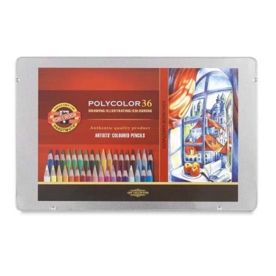 Material Bellas Artes – pintura-y-dibujo - Estuche de 36 lápices de color Polycolor Koh-i-Noor | totenart.com