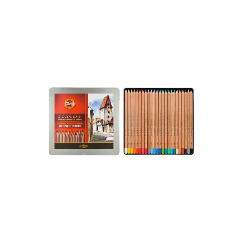 Material Bellas Artes – pintura-y-dibujo - Estuche de Lápices Pastel Giocconda, Koh-i-Noor (24 colores) | totenart.com