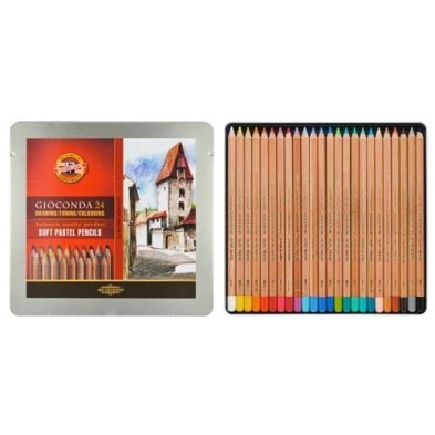 Material Bellas Artes – pintura-y-dibujo - Estuche de Lápices Pastel Giocconda, Koh-i-Noor (24 colores) | totenart.com