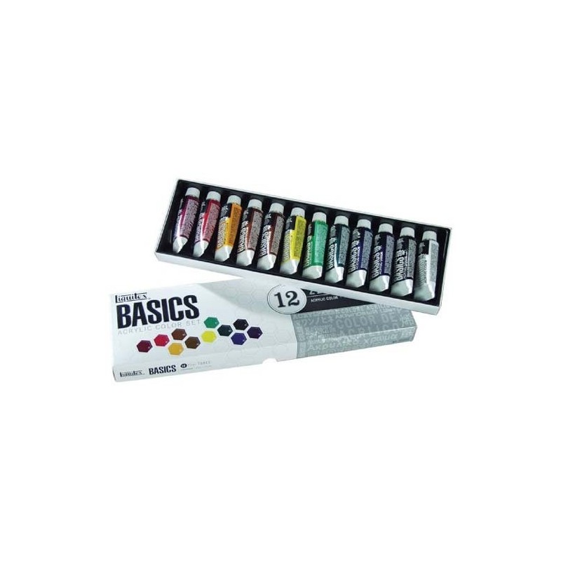 Material Bellas Artes - Pintura - Estuche con 12 colores acrílicos Liquitex Basics (22 ml) | totenart.com