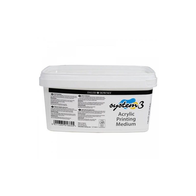 Material Bellas Artes - Pintura - Medium SERIGRAFIA System 3 Acrylic Printing Medium (1 lt.) | totenart.com