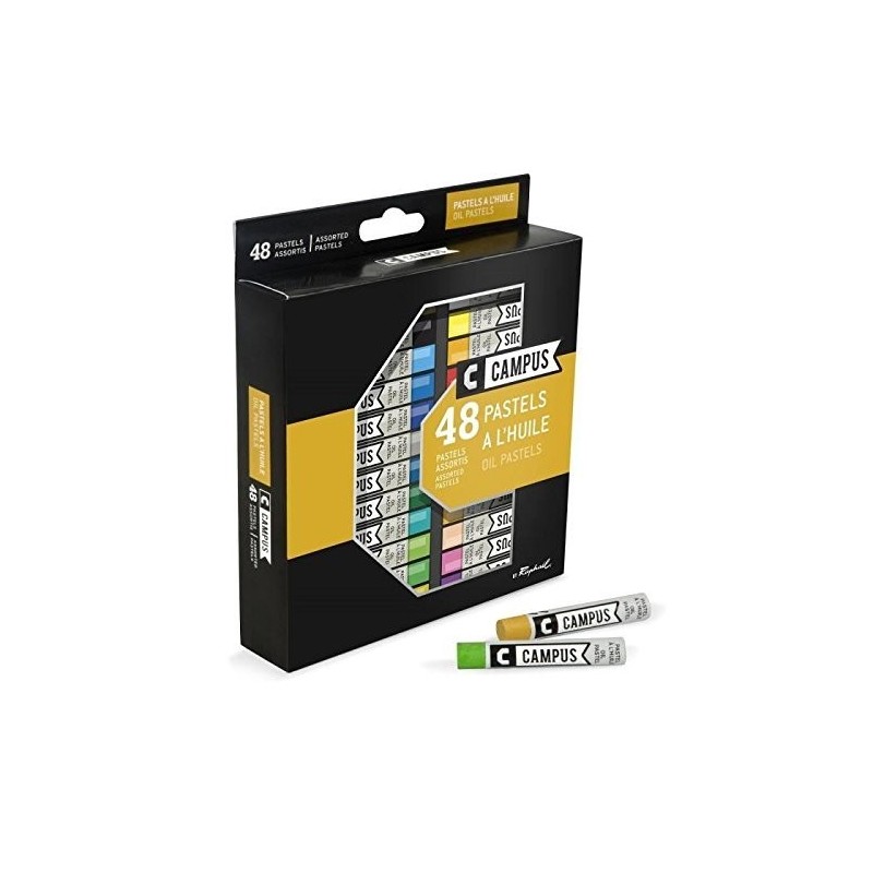 Material Bellas Artes – pintura-y-dibujo - Caja pastel al Oleo 48 colores Campus Raphael | totenart.com