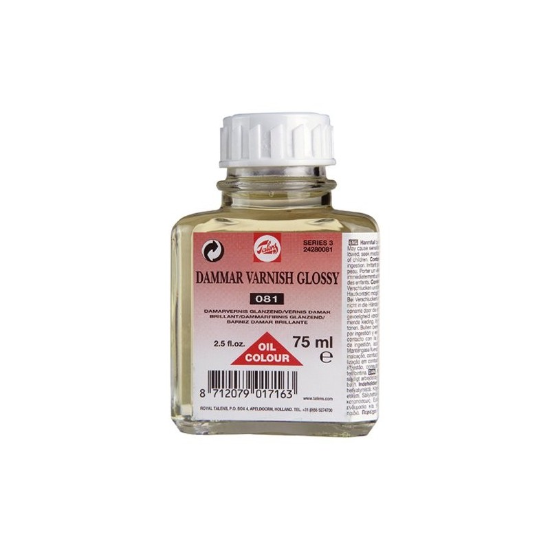 Material Bellas Artes –pintura- Barniz Damar brillante Talens, 75 ml | totenart.com