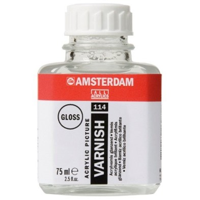 Material Bellas Artes –pintura- Barniz acrilico brillante Amsterdam Talens, 75 ml. | totenart.com