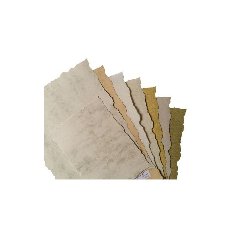 Material Bellas Artes - Pintura - Papel pergamino marmoleado Beige, A4, 200 gr. | totenart.com