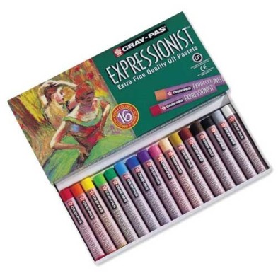 Material Bellas Artes – pintura-y-dibujo - Caja pastel al Oleo Sakura Expressionist, 16 colores | totenart.com