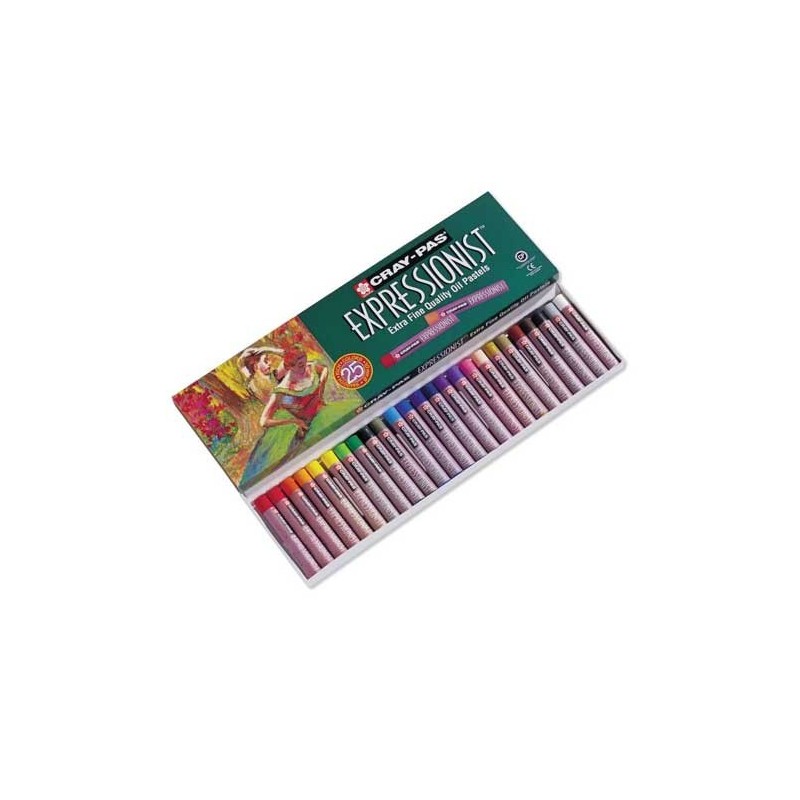 Material Bellas Artes – pintura-y-dibujo - Caja pastel al Oleo Sakura Expressionist, 25 colores | totenart.com