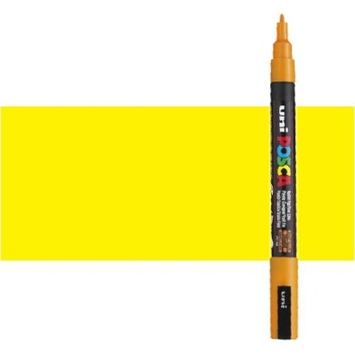 Material Bellas Artes - Pintura - Rotulador Posca Amarillo (1100) PC3M, punta redonda (0.9-1.3 mm.) | totenart.com