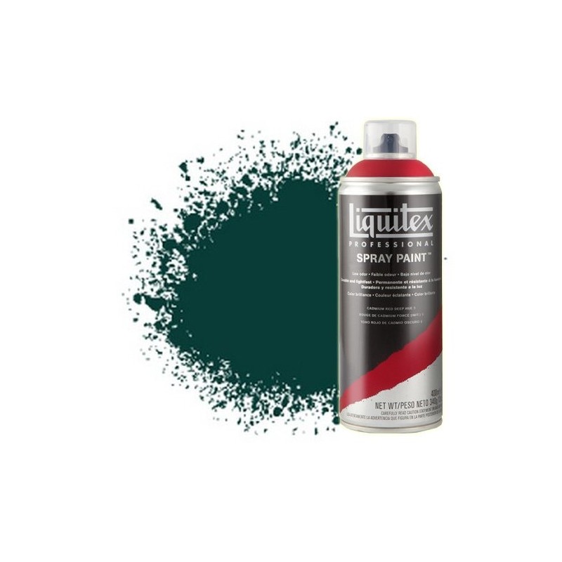 Material Bellas Artes - Pintura - Pintura en Spray Verde oscuro permanente 0350, Liquitex acrílico, 400 ml. | totenart.com