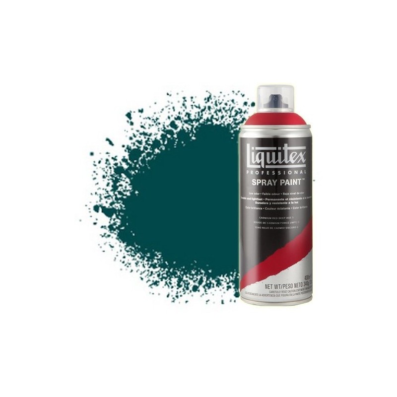 Material Bellas Artes - Pintura - Pintura en Spray verde ftalocianina (tono azul) 0317, Liquitex acrílico, 400 ml. | totenart.co
