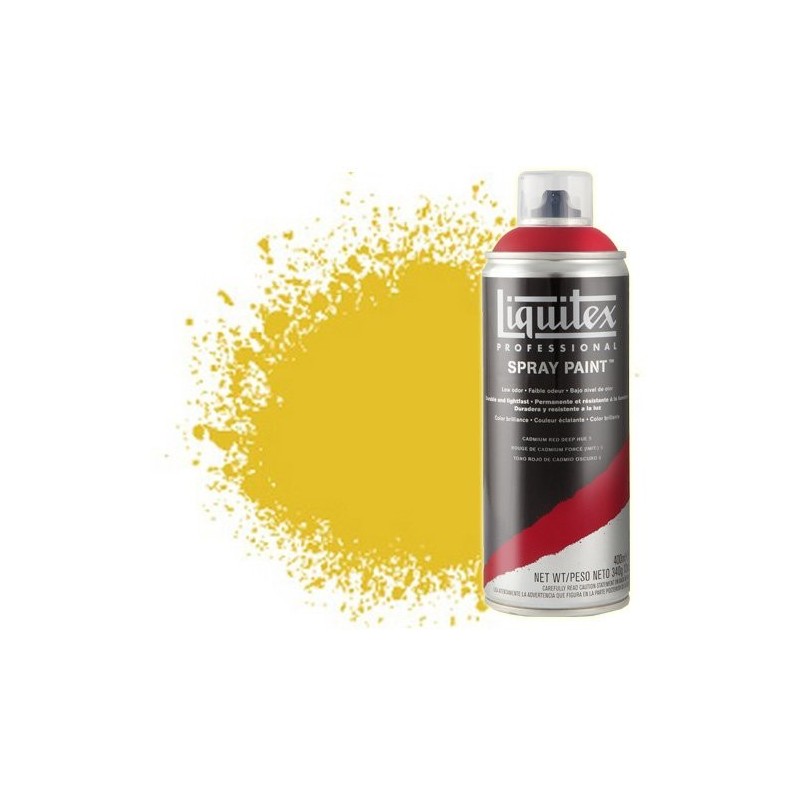 Material Bellas Artes - Pintura - Pintura en Spray Amarillo cadmio medio 0830, Liquitex acrílico, 400 ml. | totenart.com