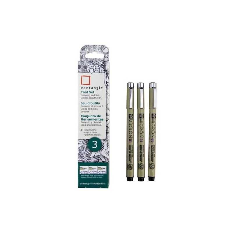 Material Bellas Artes - Pintura - Estuche Zentangle 3 piezas | totenart.com