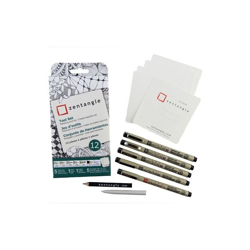 Material Bellas Artes - Pintura - Estuche Zentangle 12 piezas | totenart.com