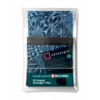Material Bellas Artes - Pintura - Estuche Zentangle 20 papeles negros | totenart.com