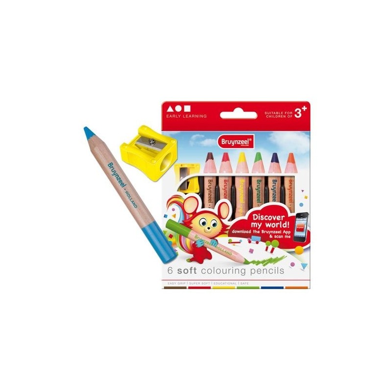 Material Bellas Artes - Pintura - Estuche 6 lapices color anchos Bruynzeel | totenart.com