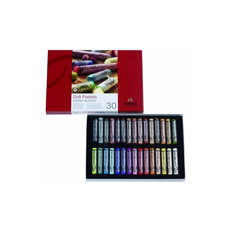 Material Bellas Artes – pintura-y-dibujo - Caja pastel Rembrandt 30 colores, Seleccion Retrato | totenart.com