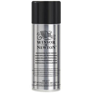 Material Bellas Artes – pintura- Barniz brillante Winsor & Newton en spray para acrílico y óleo (400 ml) | totenart.com