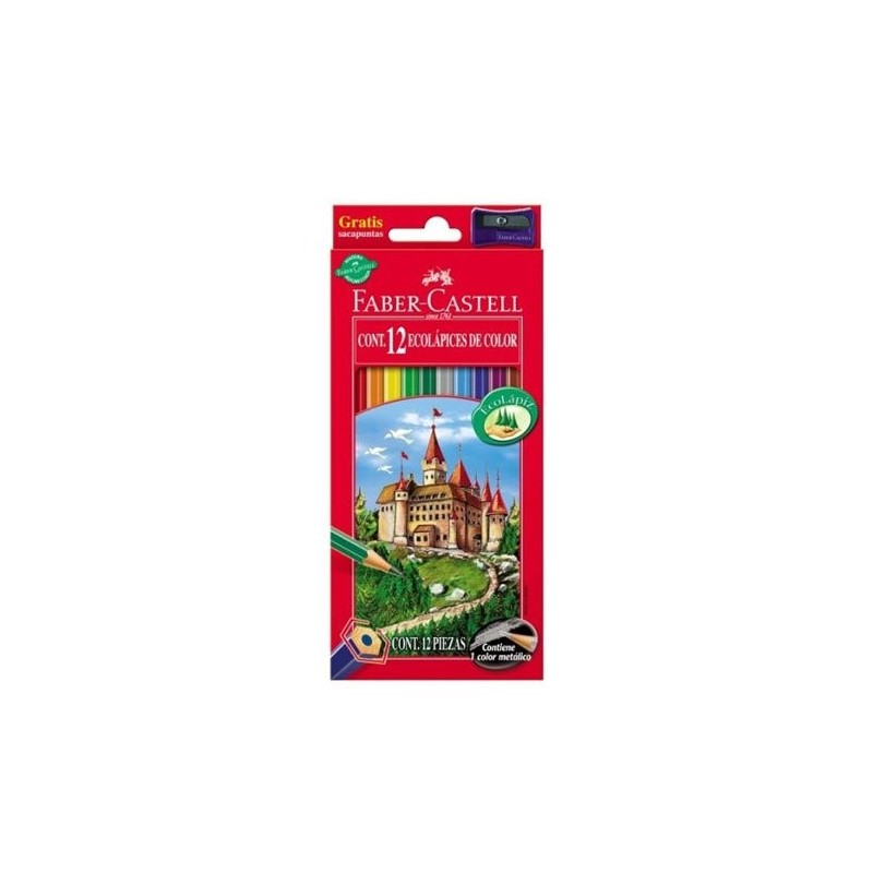 Material Bellas Artes – pintura-y-dibujo - Estuche 12 lapices color Faber Castell | totenart.com