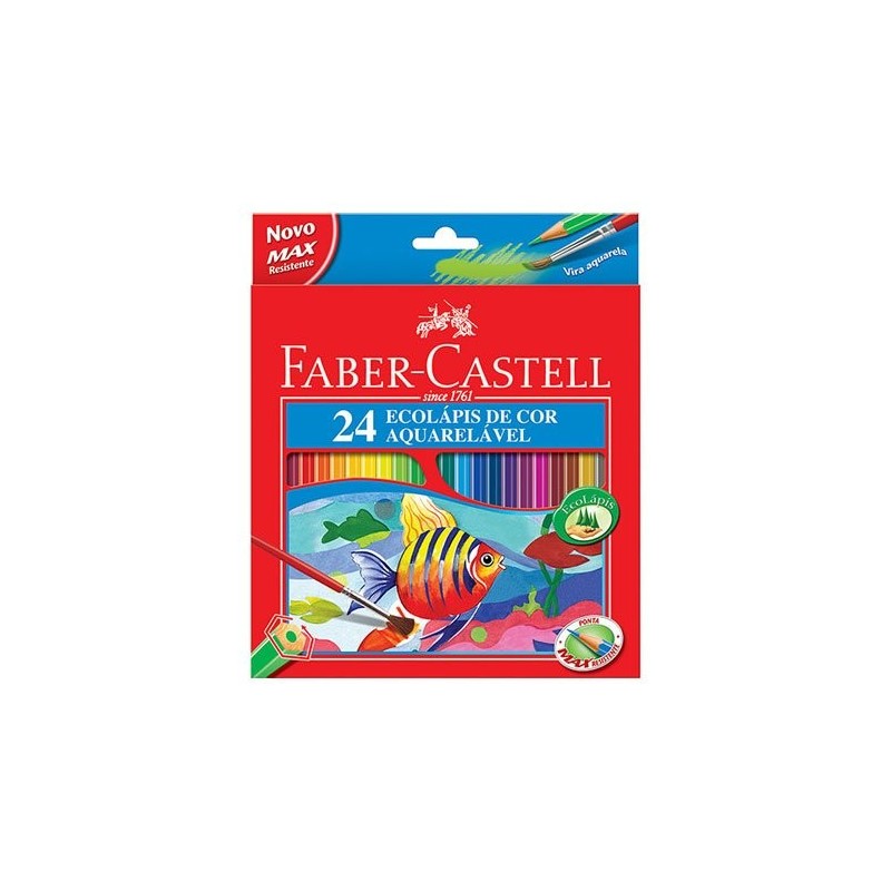 Material Bellas Artes – pintura-y-dibujo - Estuche 24 lapices acuarelables Faber Castell | totenart.com
