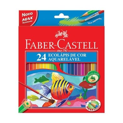 Material Bellas Artes – pintura-y-dibujo - Estuche 24 lapices acuarelables Faber Castell | totenart.com