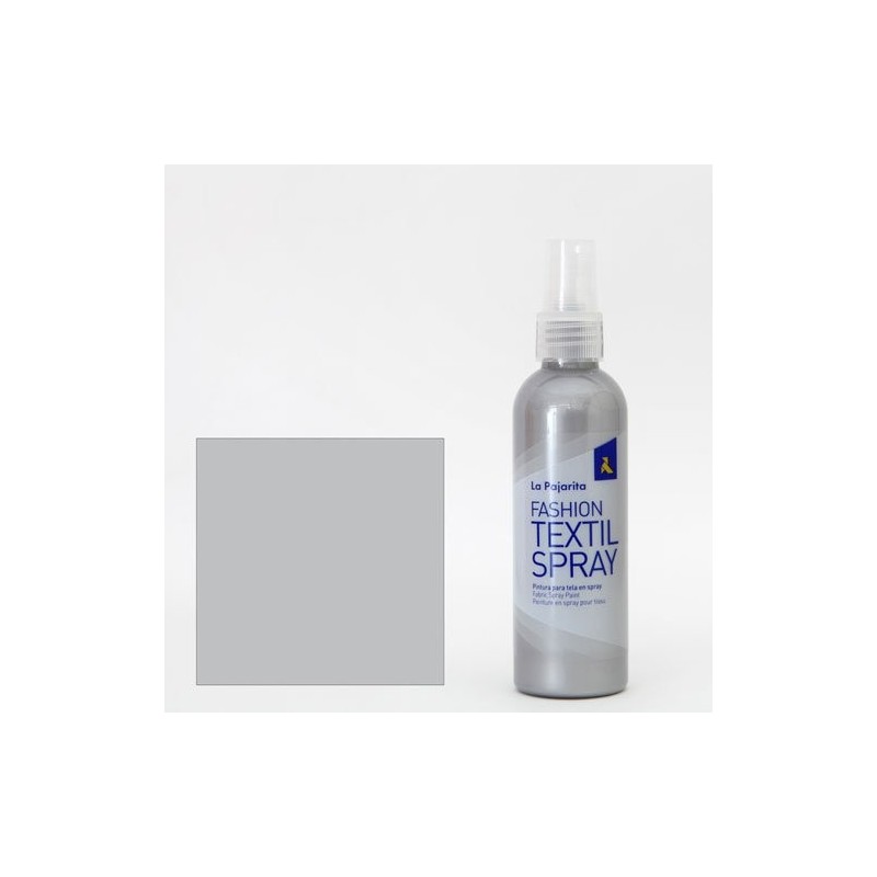 Material Bellas Artes - Pintura - Pintura textil Plata 12 SPRAY (100 ml.), La Pajarita | totenart.com