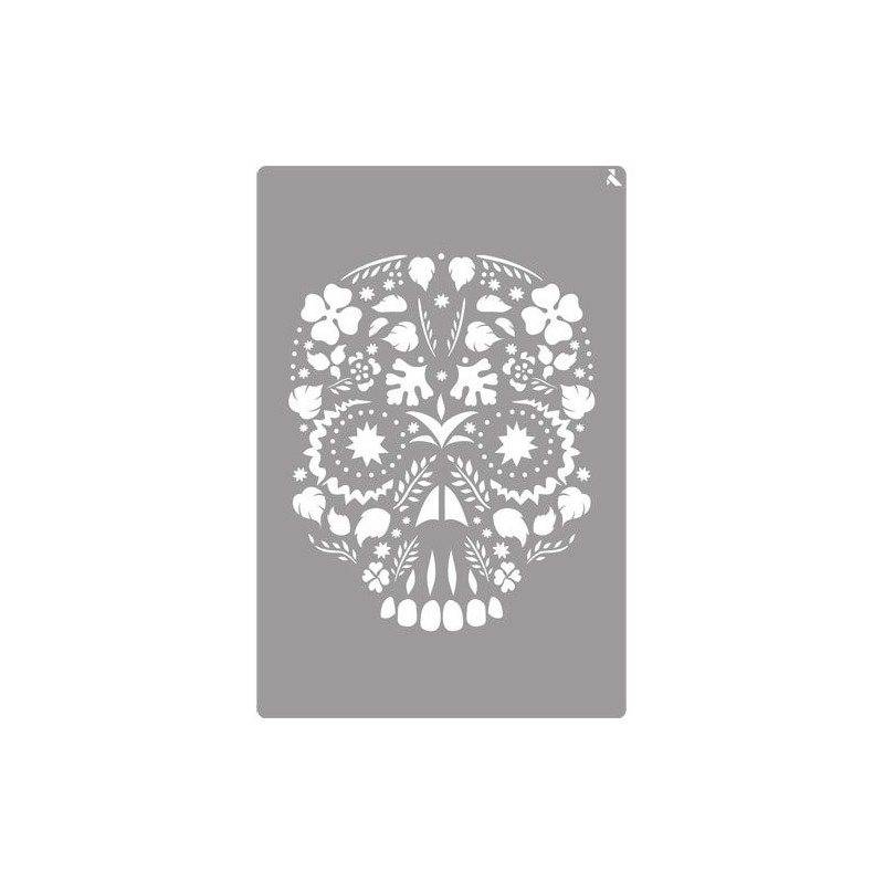 Material Bellas Artes - Pintura - Stencil plantilla 15 Calavera 20x30cm. La Pajarita | totenart.com