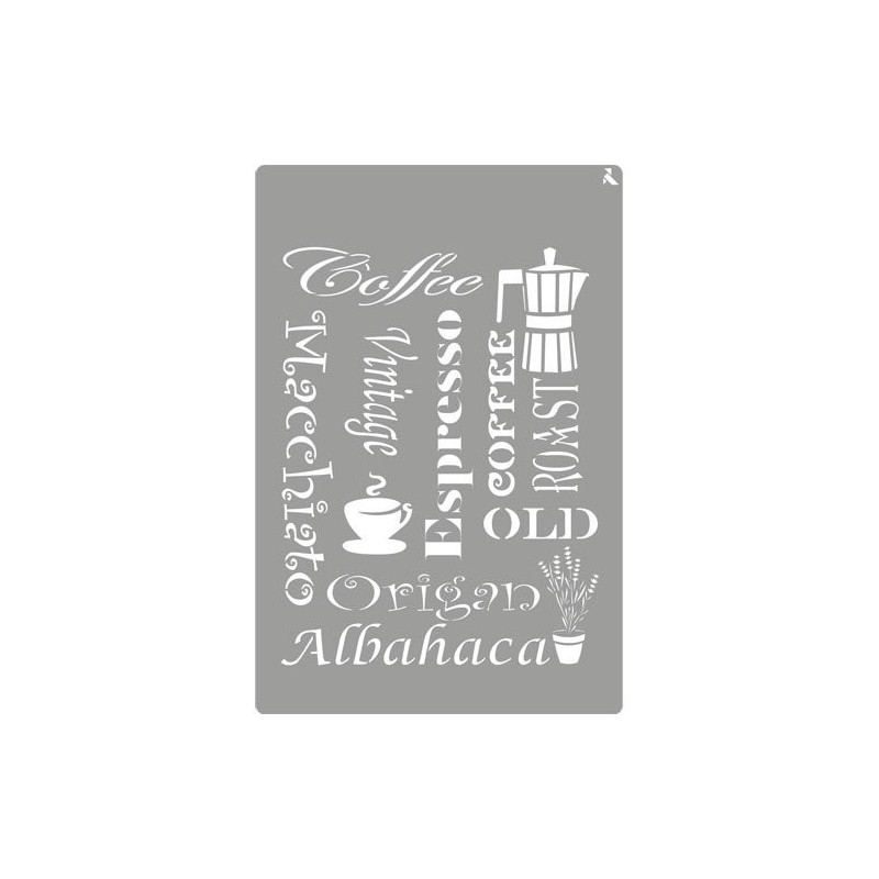 Material Bellas Artes - Pintura - Stencil plantilla 40 Cocina 20x30cm. La Pajarita | totenart.com