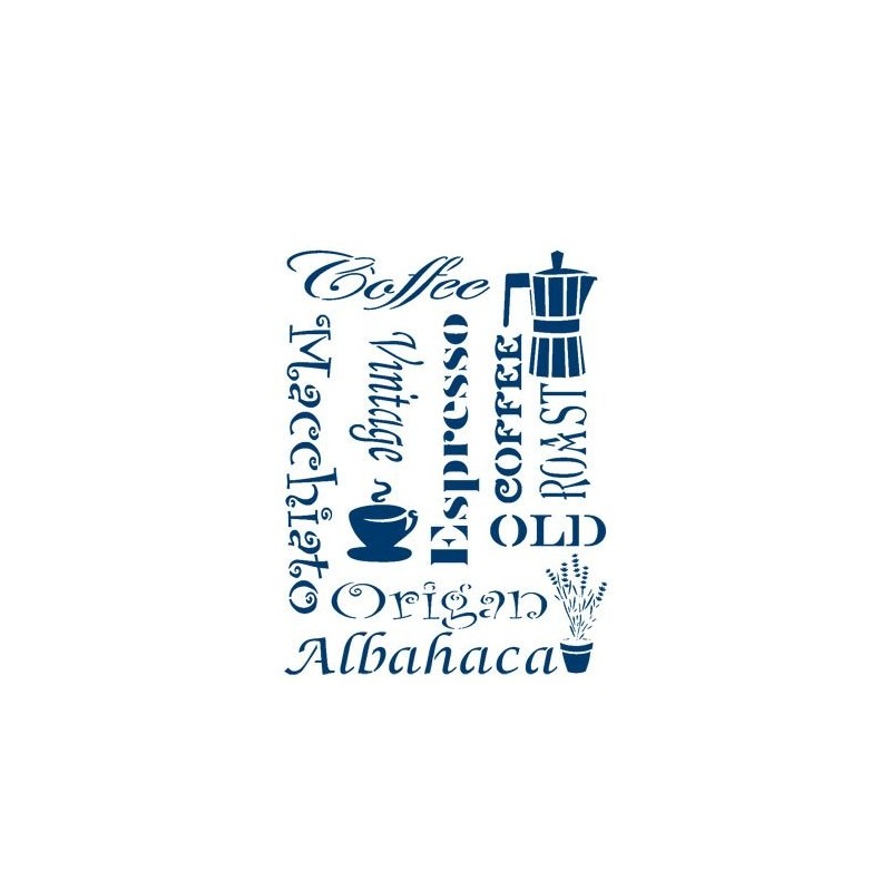 Material Bellas Artes - Pintura - Stencil plantilla 40 Cocina 20x30cm. La Pajarita | totenart.com