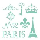 Material Bellas Artes - Pintura - Stencil plantilla 06 Paris 20x20cm. La Pajarita | totenart.com