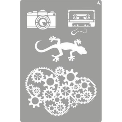 Material Bellas Artes - Pintura - Stencil plantilla 10 Indie 20x30cm. La Pajarita | totenart.com