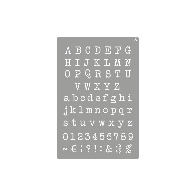 Material Bellas Artes - Pintura - Stencil plantilla 11 Abecedario 20x30cm. La Pajarita | totenart.com