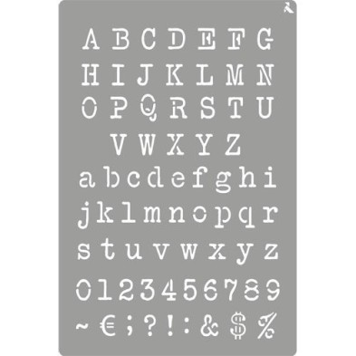 Material Bellas Artes - Pintura - Stencil plantilla 11 Abecedario 20x30cm. La Pajarita | totenart.com