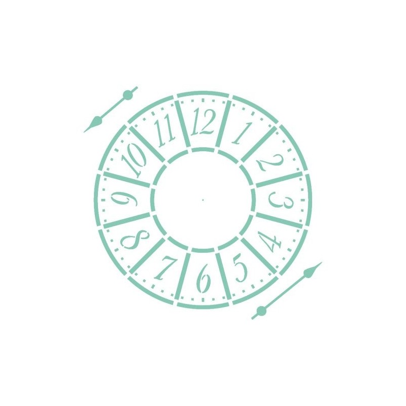 Material Bellas Artes - Pintura - Stencil plantilla 05 Reloj 20x20cm. La Pajarita | totenart.com