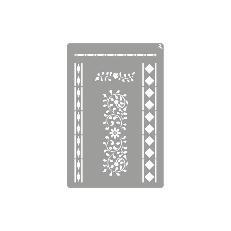 Material Bellas Artes - Pintura - Stencil plantilla 08 Deco 20x30cm. La Pajarita | totenart.com