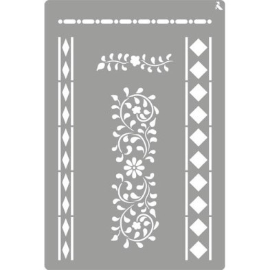 Material Bellas Artes - Pintura - Stencil plantilla 08 Deco 20x30cm. La Pajarita | totenart.com