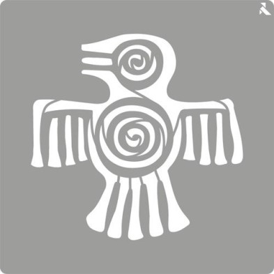 Material Bellas Artes - Pintura - Stencil plantilla 02 Maya 20x20cm. La Pajarita | totenart.com