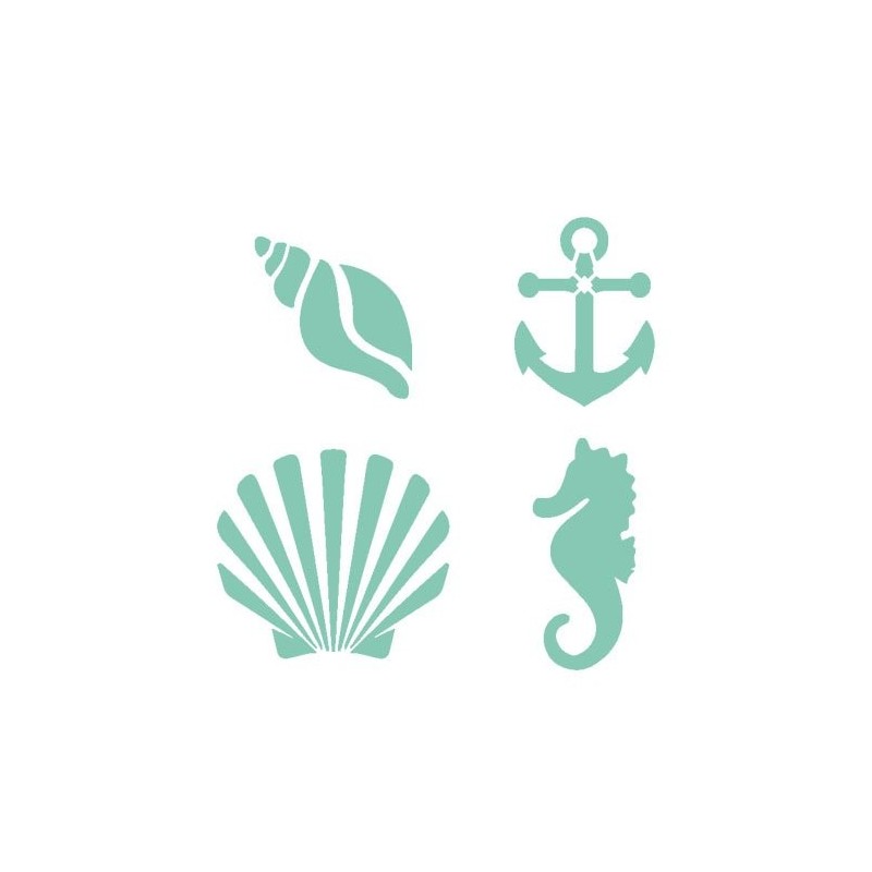 Material Bellas Artes - Pintura - Stencil plantilla 03 Mar 20x20cm. La Pajarita | totenart.com