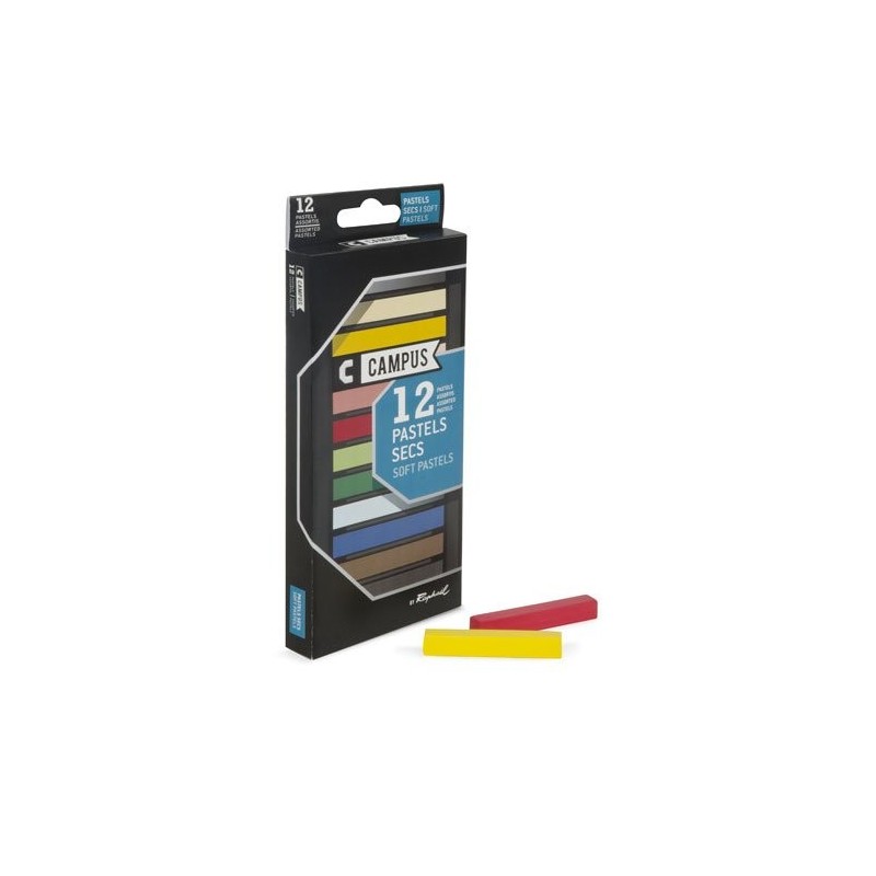 Material Bellas Artes – pintura-y-dibujo - Caja pastel seco 12 colores Campus Raphael | totenart.com