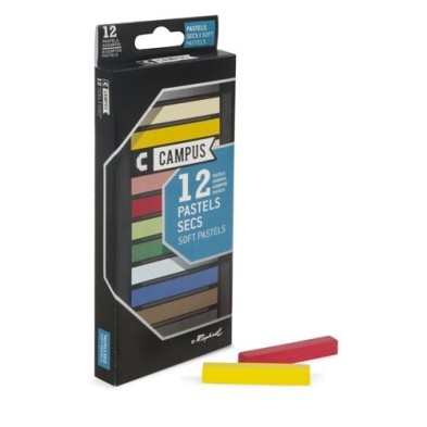 Material Bellas Artes – pintura-y-dibujo - Caja pastel seco 12 colores Campus Raphael | totenart.com