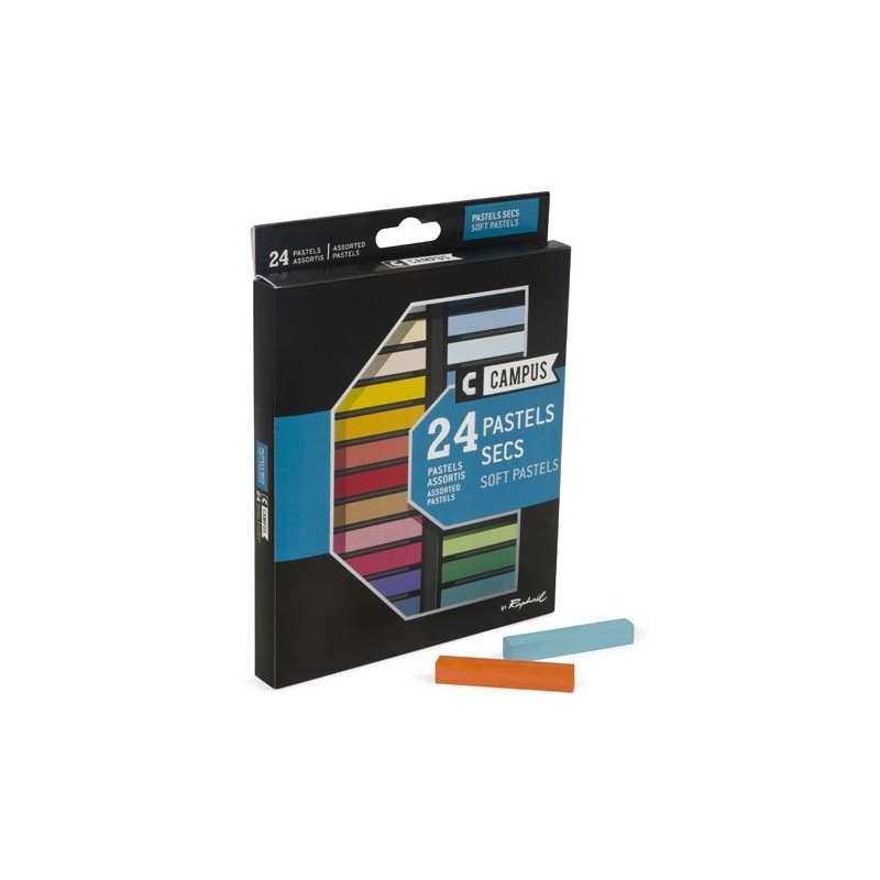 Material Bellas Artes – pintura-y-dibujo - Caja pastel seco 24 colores Campus Raphael | totenart.com