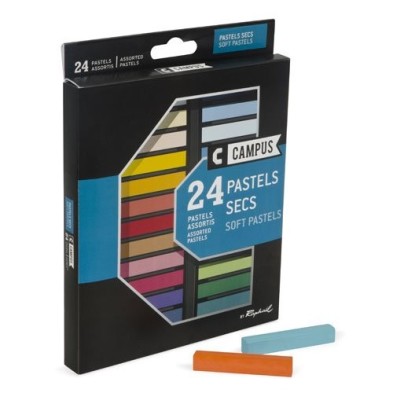 Material Bellas Artes – pintura-y-dibujo - Caja pastel seco 24 colores Campus Raphael | totenart.com