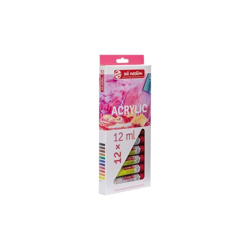 Material Bellas Artes - Pintura - Estuche de 12 colores acrílicos Art Creation (12 ml) | totenart.com