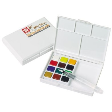 Material Bellas Artes - Pintura - Caja Pocket Box 12 pastillas de acuarelas Sakura | totenart.com