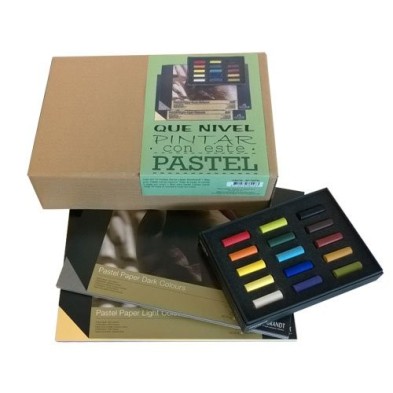 Material Bellas Artes – pintura-y-dibujo - Set Pastel Rembrandt 15 medios colores con 2 blocs | totenart.com