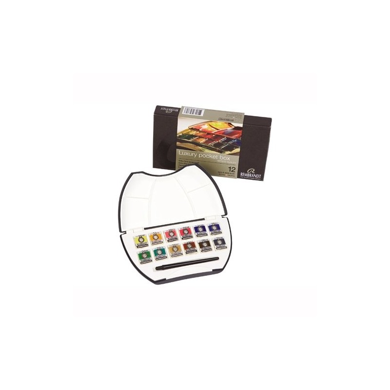 Material Bellas Artes - Pintura - Caja Pocket Box 12 pastillas de acuarelas Rembrandt | totenart.com