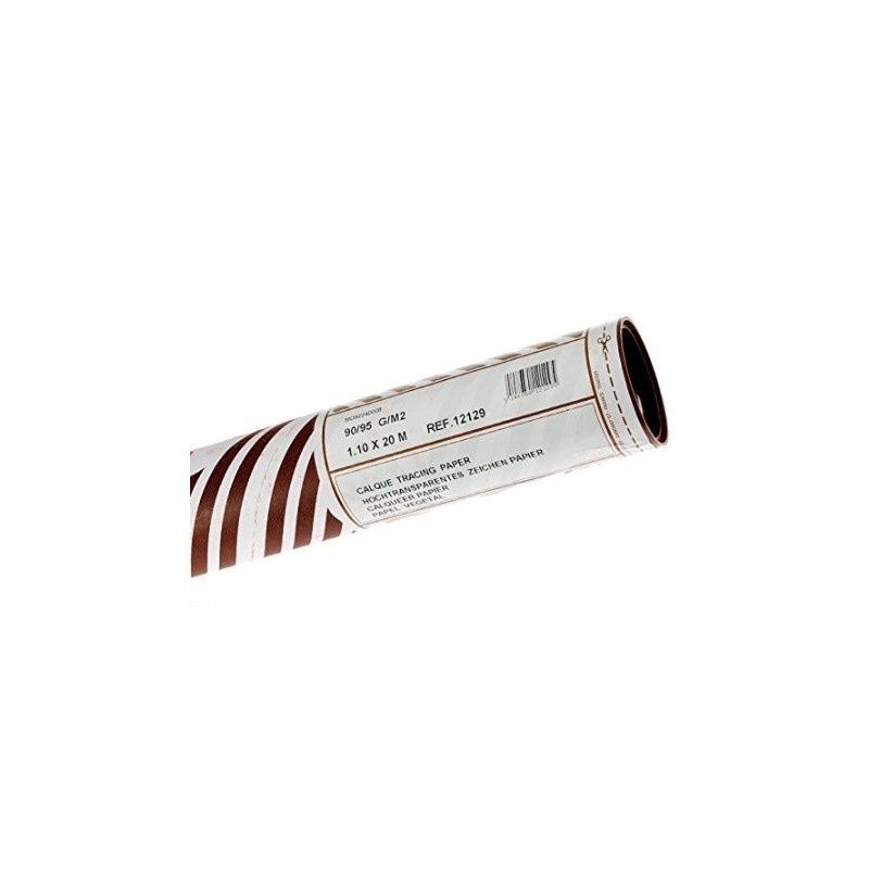 Material Bellas Artes-Papel Vegetal Rollo Guarro 95 gr, 1.10x20 mt.