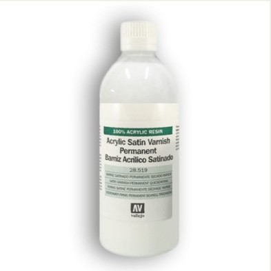 Material Bellas Artes - Pintura - Barniz acrílico satinado permanente Vallejo, 500 ml. | totenart.com