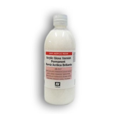 Material Bellas Artes - Pintura - Barniz acrílico brillante permanente Vallejo, 500 ml. | totenart.com